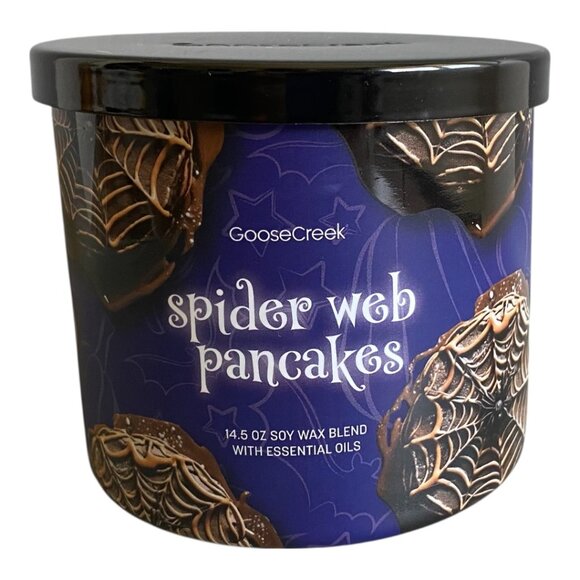 Goose Creek Spider Web Pancakes 3 Wick Candle New - Picture 1 of 7